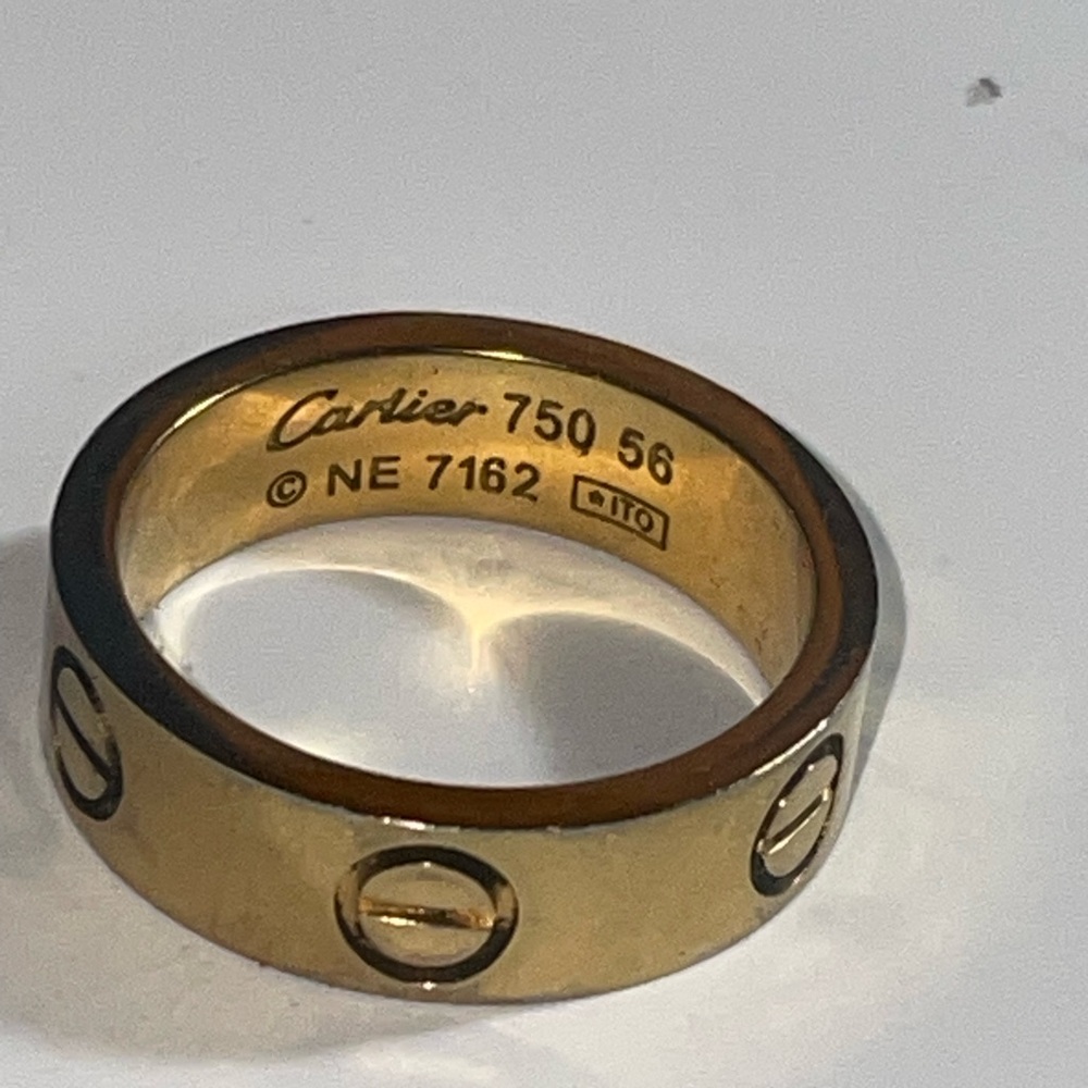 Cartier Yellow Gold Love Ring with Screw Motifs size 56 / 7.5 no box
